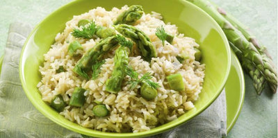 Risotto met groene asperges