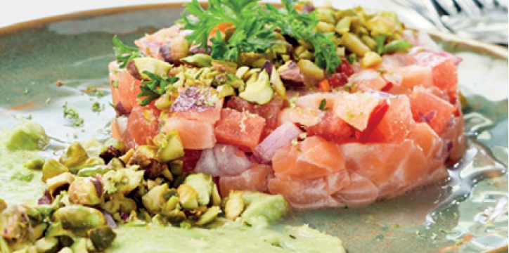 recept Ceviche van zalm met avocadocreme
