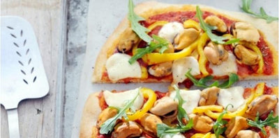 Mosselpizza met rucola