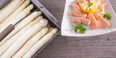 Asperges en langoustines