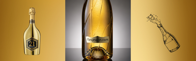 Een gouden fles kopen