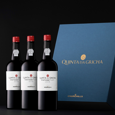 Churchill's 2019 Quinta da Gricha Vintage Port Special Edition kist 3 fles