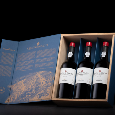 Churchill's 2019 Quinta da Gricha Vintage Port Special Edition kist 3 fles
