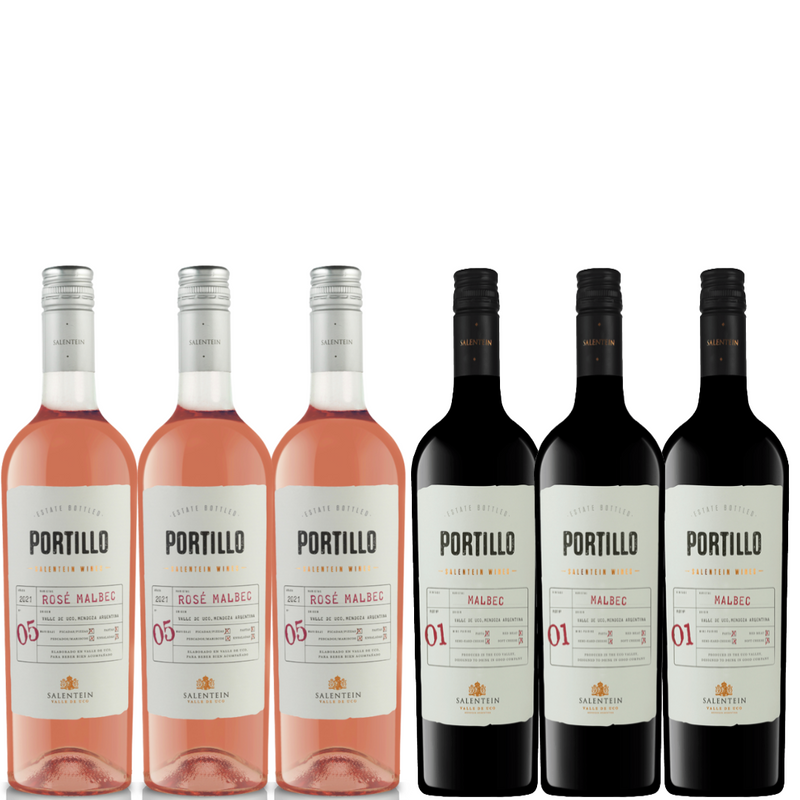 Portillo Malbec is ongekend populair, van deze druivensoort maken ze ook een mooie rosé. Proef ze samen in deze variant van de Portillo Proefdoos!